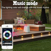 WiFi LED Deck Lighting Kits, FVTLED 6pcs Φ1.22 Low Voltage LED Step Light Waterproof Decor Recessed Lamps Compatible with Alexa Google Home Smartphone Controlled Color Changing Lights