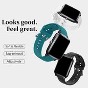 Compatible with Veryfitpro ID205L/ID205/ID205U/ID205S/ID205G/SW020/SW021 Smart Watch Bands Soft Silicone Waterproof Adjustable Replacement Bands for Willful Yamay Letscom Letsfit(Green+Black+White)