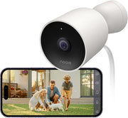 nooie Security Camera Outdoor 1080P, IP66 Weatherproof Surveillance Camera, Night Vision, 2-Way Audio, Motion Detection, Deterrent Alarm, Works with Alexa, Cloud/SD Storage, 2.4G WiFi