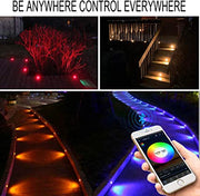 WiFi LED Deck Lighting Kits, FVTLED 6pcs Φ1.22 Low Voltage LED Step Light Waterproof Decor Recessed Lamps Compatible with Alexa Google Home Smartphone Controlled Color Changing Lights