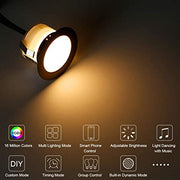 WiFi LED Deck Lighting Kits, FVTLED 6pcs Φ1.22 Low Voltage LED Step Light Waterproof Decor Recessed Lamps Compatible with Alexa Google Home Smartphone Controlled Color Changing Lights