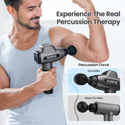 RENPHO Massage Gun Deep Tissue, FSA HSA Eligible Percussion Muscle Massage Gun for Athletes, Electric Handheld Massager Gun for Pain Relief Relax 6 Massage Head, 15 Speed
