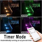 WiFi LED Deck Lighting Kits, FVTLED 6pcs Φ1.22 Low Voltage LED Step Light Waterproof Decor Recessed Lamps Compatible with Alexa Google Home Smartphone Controlled Color Changing Lights